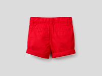 Benetton,  Bermuda Aus Reiner Baumwolle,  taglia 62,  Rot,  Kinder