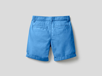 Benetton,  Bermuda Aus Reiner Baumwolle,  taglia XS,  Hellblau,  Kinder