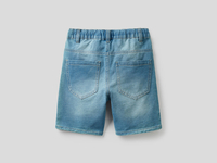 Benetton,  Bermuda Aus Sweatstoff Mit Denim-effekt,  taglia EL,  Hellblau,  Kinder