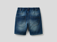 Benetton,  Bermuda Aus Sweatstoff Mit Denim-effekt,  taglia KL,  Blau,  Kinder