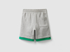 Benetton,  Bermuda Aus Sweatstoff,  taglia M,  Grau,  Kinder