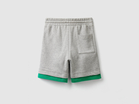 Benetton,  Bermuda Aus Sweatstoff,  taglia M,  Grau,  Kinder