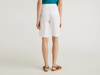 Benetton,  Bermuda Mit Abnähern,  taglia 40,  Weiss,  Damen