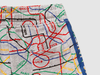 Benetton,  Bermuda Mit Print Eines Stadtplans,  taglia KL,  Grau,  Kinder