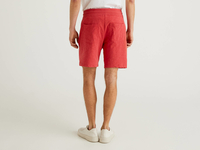 Benetton,  Bermudahose In Sweatstoff Mit Tunnelzug,  taglia KL,  Koralle,  Herren