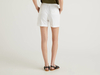 Benetton,  Bermudas Aus Stretchiger Baumwolle,  taglia 42,  Weiss,  Damen