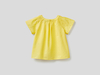 Benetton,  Bestickte Bluse Aus 100% Baumwolle,  taglia L,  Gelb,  Kinder