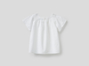 Benetton,  Bestickte Bluse Aus 100% Baumwolle,  taglia L,  Weiss,  Kinder