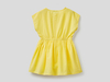 Benetton,  Besticktes Kleid Aus Reiner Baumwolle,  taglia XL,  Gelb,  Kinder