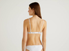 Benetton,  Bh Mit Stickereien,  taglia M,  Weiss,  Damen