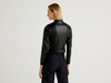 Benetton,  Bikerjacke Mit Gürtel,  taglia 42,  Schwarz,  Damen