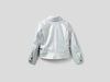 Benetton,  Bikerjacke,  taglia L,  Silber,  Kinder