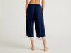 Benetton,  Cropped-hose Mit Details In Spitze,  taglia XS,  Dunkelblau,  Damen