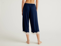 Benetton,  Cropped-hose Mit Details In Spitze,  taglia XS,  Dunkelblau,  Damen