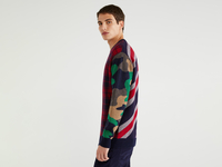 Benetton,  Gemusterter Pullover,  taglia S,  Bunt,  Herren