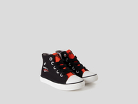 Benetton,  Hohe Sneakers Mit Schuhbändern,  taglia 25,  Schwarz,  Kinder