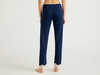Benetton,  Hose Mit Details In Spitze,  taglia L,  Dunkelblau,  Damen