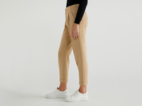 Benetton,  Hose Mit Falte In Der Mitte,  taglia 38,  Beige,  Damen