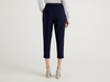 Benetton,  Hose Mit Falte In Der Mitte,  taglia 38,  Dunkelblau,  Damen