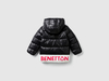 Benetton,  Jacke "eco-recycle" Mit Logo,  taglia S,  Schwarz,  Kinder