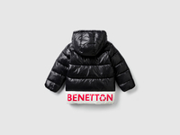 Benetton,  Jacke "eco-recycle" Mit Logo,  taglia S,  Schwarz,  Kinder