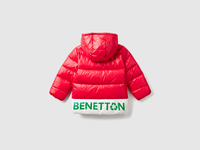 Benetton,  Jacke "eco-recycle" Mit Logo,  taglia XL,  Rot,  Kinder