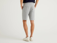 Benetton Online exclusive,  Bermuda Aus Sweatstoff In 100% Baumwolle,  taglia EL,  Grau,  Herren