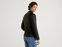 Benetton Online exclusive,  Bikerjacke Im Slim Fit,  taglia XL,  Schwarz,  Herren