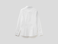 Benetton Online exclusive,  Hemd Aus Stretchigem Stoff,  taglia XS,  Weiss,  Kinder