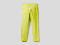 Benetton Online exclusive,  Hose Aus Twill In Einer Stretchigen Baumwollmischung,  taglia 1Y,  Gelbgrün,  Kinder