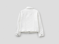 Benetton Online exclusive,  Jacke Mit Rüschen,  taglia XL,  Weiss,  Kinder