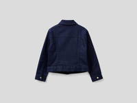 Benetton Online exclusive,  Jacke Mit Rüschen,  taglia XX,  Dunkelblau,  Kinder