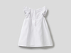 Benetton Online exclusive,  Kleid Mit Volant,  taglia 90,  Weiss,  Kinder