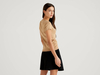 Benetton Online exclusive,  Pullover Aus 100% Baumwolle Mit Kurzen Ärmeln,  taglia S,  Beige,  Damen
