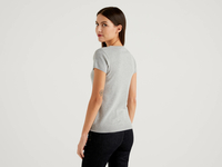 Benetton Online exclusive,  Pullover Aus 100% Baumwolle Mit Kurzen Ärmeln,  taglia S,  Grau,  Damen