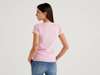 Benetton Online exclusive,  Pullover Aus 100% Baumwolle Mit Kurzen Ärmeln,  taglia S,  Pink,  Damen
