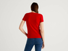 Benetton Online exclusive,  Pullover Aus 100% Baumwolle Mit Kurzen Ärmeln,  taglia S,  Rot,  Damen