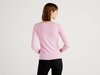 Benetton Online exclusive,  Pullover Aus 100% Baumwolle Mit U-boot-ausschnitt,  taglia XL,  Pink,  Damen