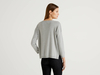 Benetton Online exclusive,  Pullover Aus Baumwolle Mit Rundausschnitt,  taglia L,  Grau,  Damen
