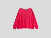 Benetton Online exclusive,  Pullover Aus Baumwolle Mit Rundausschnitt,  taglia L,  Zyklame,  Damen