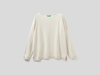 Benetton Online exclusive,  Pullover Aus Baumwolle Mit Rundausschnitt,  taglia M,  Beige,  Damen