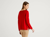 Benetton Online exclusive,  Pullover Aus Baumwolle Mit Rundausschnitt,  taglia M,  Rot,  Damen
