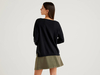 Benetton Online exclusive,  Pullover Aus Baumwolle Mit Rundausschnitt,  taglia M,  Schwarz,  Damen