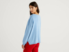 Benetton Online exclusive,  Pullover Aus Baumwolle Mit Rundausschnitt,  taglia S,  Blassblau,  Damen