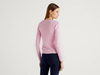 Benetton Online exclusive,  Pullover Aus Reiner Baumwolle Mit Rundausschnitt,  taglia M,  Pink,  Damen