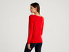 Benetton Online exclusive,  Pullover Mit Carmenausschnitt,  taglia L,  Rot,  Damen