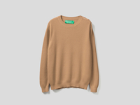 Benetton Online exclusive,  Pullover Mit Knöpfen An Der Schulter,  taglia EL,  Beige,  Herren