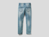 Benetton Online exclusive,  Skinny-fit-jeans Im Used-effekt,  taglia S,  Blassblau,  Kinder