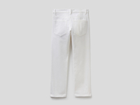 Benetton Online exclusive,  Slim-fit-hose Mit Fünf Taschen,  taglia S,  Weiss,  Kinder