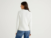 Benetton Online exclusive,  Strickjacke Aus 100% Baumwolle,  taglia XL,  Cremeweiss,  Damen